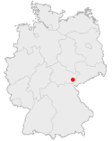 Map of Germany showing Zeulenroda-Triebes